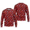 Funny Christmas Characters Golf Pose Red Golf Shirt, Christmas Golf Shirt, Polo Shirts For Men