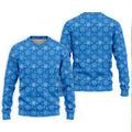 Dirty Funny Adult Humor Snowflakes Blue Golf Shirt, Fun Men's Golf Polos, Christmas Golf Shirt, Polo Shirts For Men