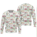 Cameron Pattern Christmas Golf Tops For Men, Christmas Golf Shirt, Men Golf Apparel