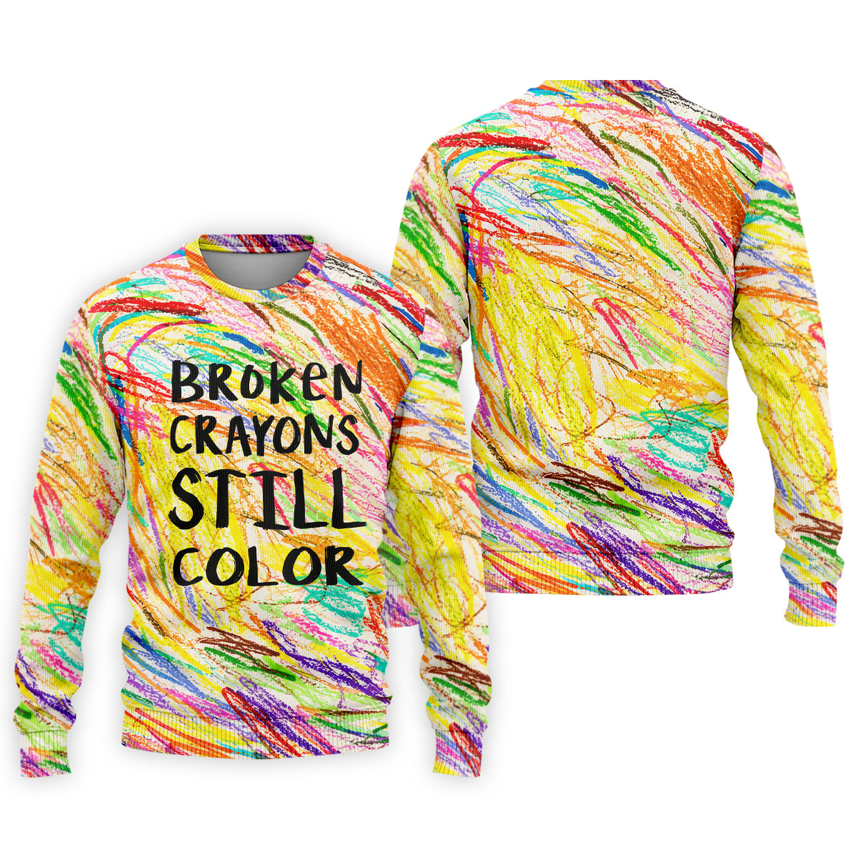 Broken Crayons Still Color Golf Polo Shirt, Men's Golf Shirt, Mental Health Awareness Shirt