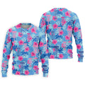 Blue Hibiscus Disc Golf Polo Shirt, Hawaiian Golf Shirt, Mens Golf Shirts