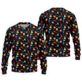 Guitar Pattern Hawaiian Golf Shirt, Music Lover Men's Golf Shirt, Polo Shirts For Men