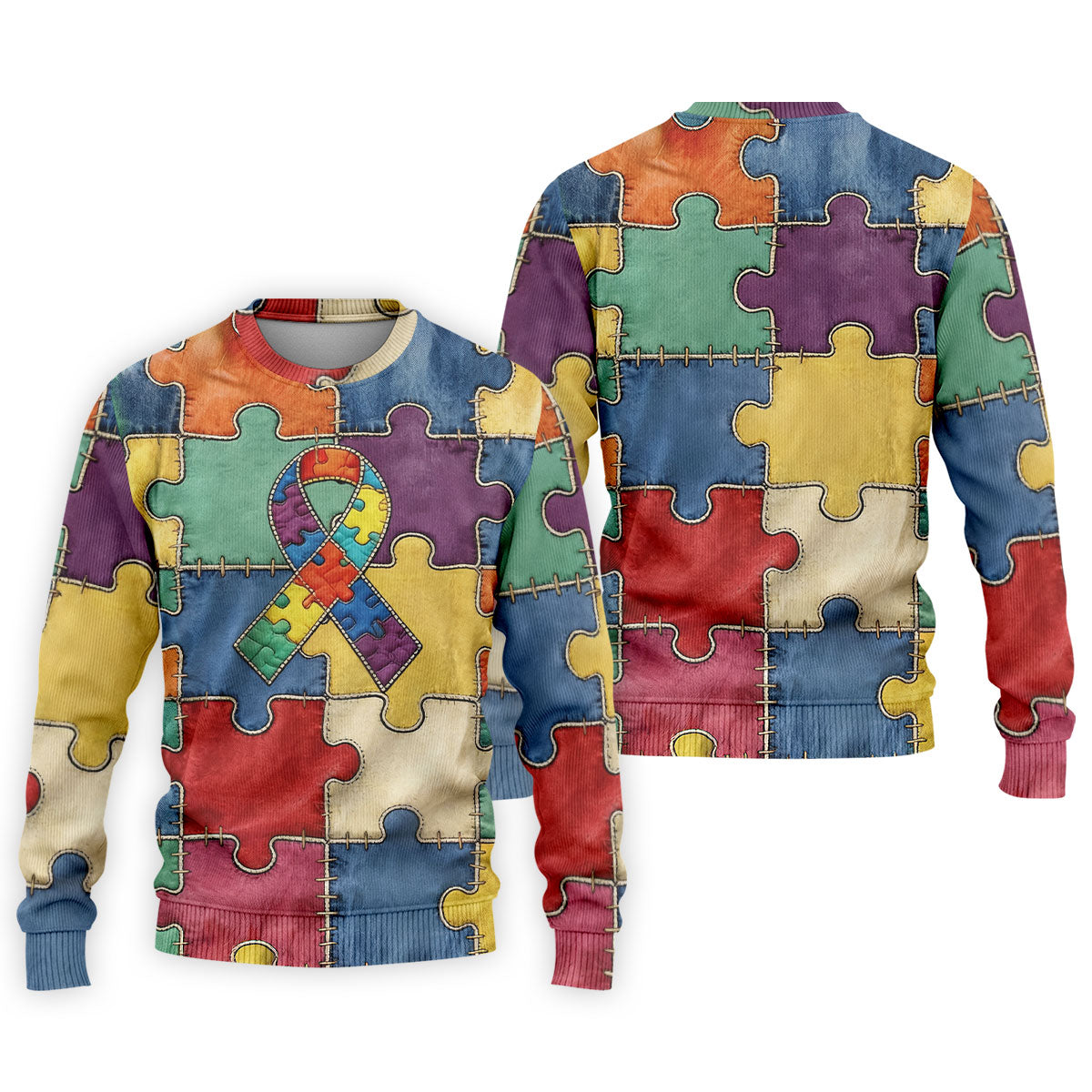 Men's Autism Awareness Print Short Sleeves t-shirt, Autism Awareness Shirt, Autistic Gifts For Adults