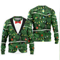 Christmas Tree Needles Green Festive Men's Golf Polo Shirts, Christmas Golf Shirt, Golf Gift For Men