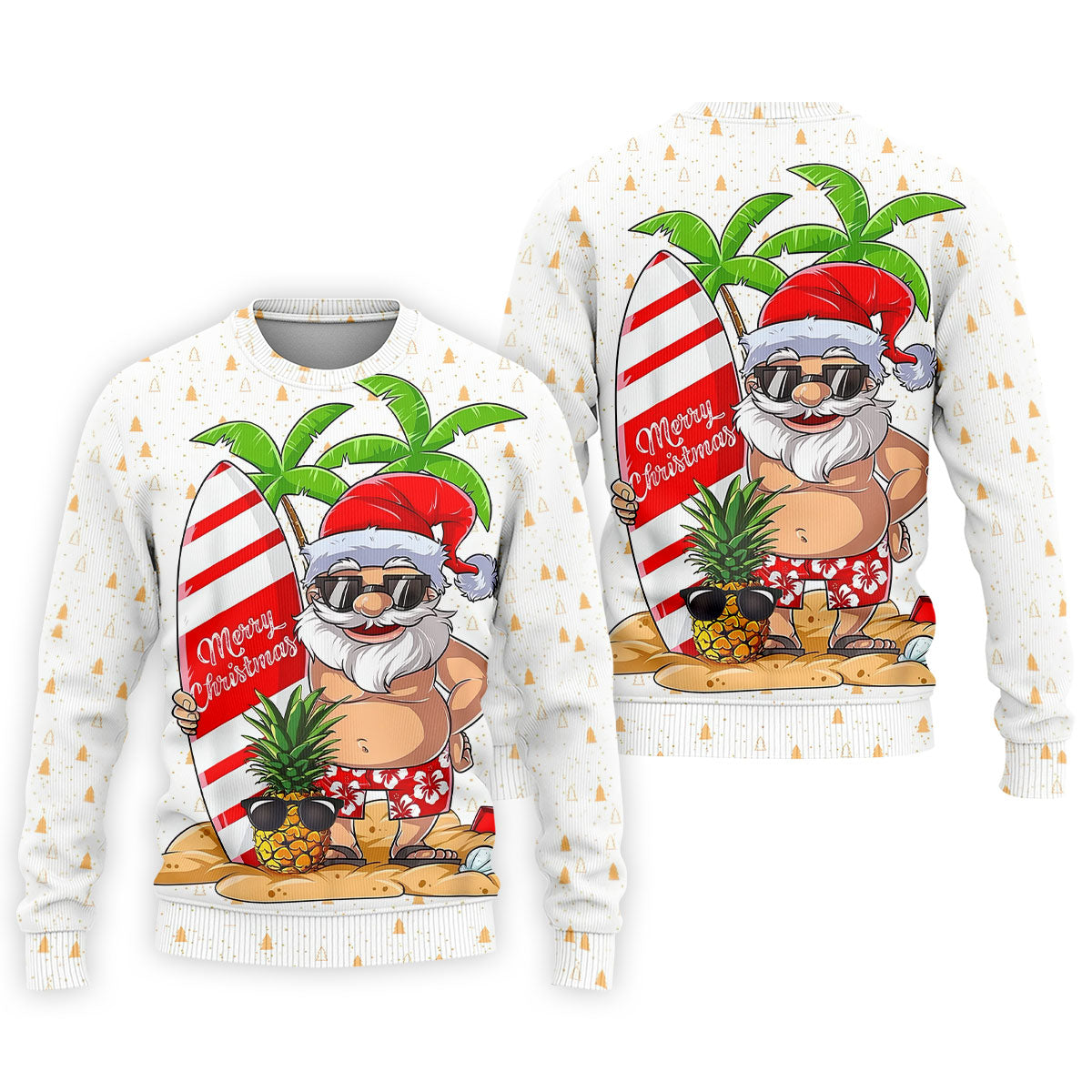 Men's Vacation Mode Santa Sufing Golf Shirt, Christmas Golf Shirt, Golf Apparel For Men