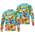 It's 5 O'Clock Somewhere Tropical Parrot Hawaiian Golf Shirt, Men's Funny Golf Shirts