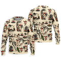 Vintage Hawaiian Pin Up Shark Tattoo Golf Shirt, Hawaiian Golf Shirt, Mens Golf Apparel