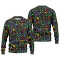 Neon Paint Splatter Pattern Hawaiian Golf Shirt, Golf Shirts For Men, Polo Shirts For Men