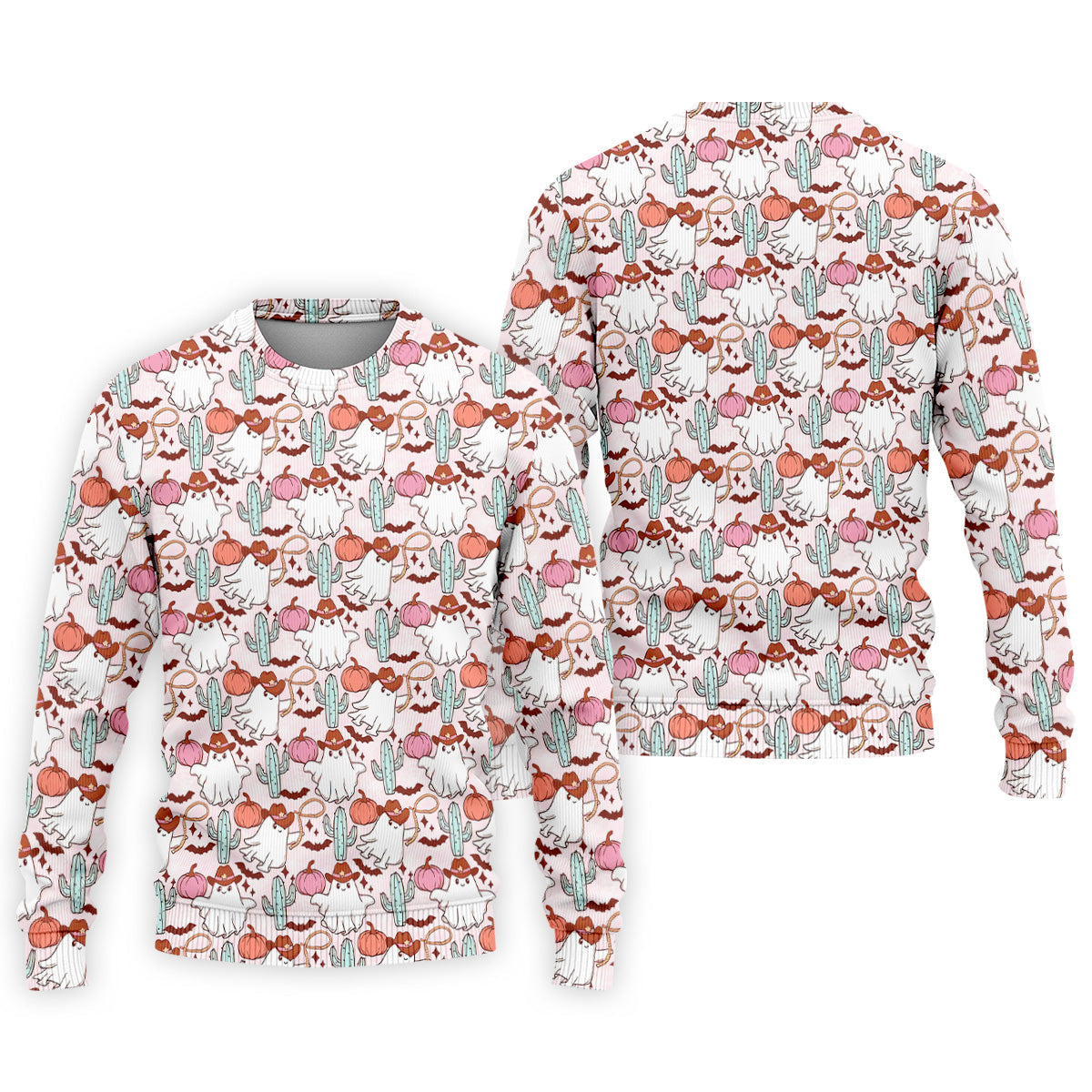 Cowboy Ghost Howdy Halloween Fun Golf Shirts For Men, Polo Shirts For Men, Golfing Apparel