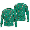 Funny Goose Golf Cart Pattern Green Polo Shirt, Men's Golf Shirt, Mens Golf Apparel