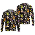 Funny Adult Halloween Cookie Pattern Polo Shirt, Men's Golf Shirt, Printed Golf Shirts
