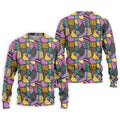 Halloween Patchwork Pattern Golf Polo Shirt, Men's Golf Shirt, Hawaiian Golf Shirt