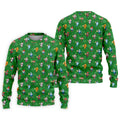 Christmas Characters Golf And Beer Green Men's Funny Golf Shirts, Christmas Golf Shirt, Polo Shirts For Men