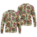 Tropical Bigfoot Adventure with Tiki Totems Design Hawaiian Golf Polo, Golf Tops For Men, Golfing Apparel
