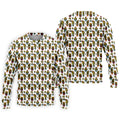 Funny Potted Cactus Pattern Men's Golf Polo Shirt, Adult Humor Golf Apparel For Men, Printed Golf Shirts