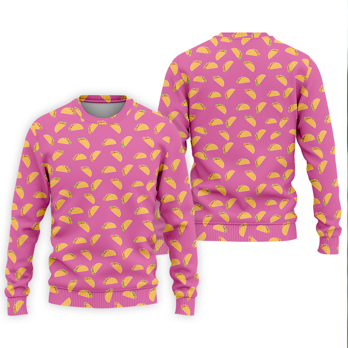 The Pink Taco Seamless Pattern Golf Tops For Men, Polo Shirts For Men, Golf Shirts For Men