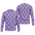 Purple Demon Face And Bat Halloween Polo Shirt, Golf Shirts For Men, Mens Golf Apparel