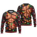 Christmas Ripped Muscle Polo Shirt, Christmas Golf Shirt For Men, Mens Golf Apparel