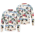 Tropical Bernese Mountain Dog Beach Hawaiian Golf Polo Shirt, Printed Golf Shirts, Golf Apparel For Men