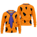Fred Flintstone Costume Orange Design Hawaiian Golf Shirt, Golf Shirts For Men, Polo Shirts For Men