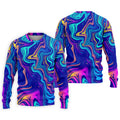 Vibrant Abstract Liquid Pattern Golf Shirt, Mens Polo Shirt, Performance Golf Shirt, Hawaiian Golf Shirt