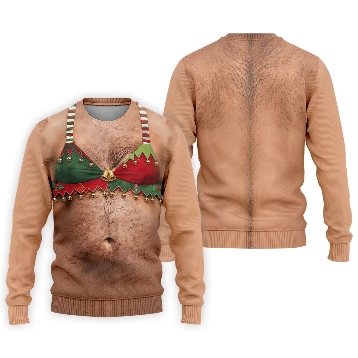 Funny Elf Bra Bells Christmas Golf Shirt, Mens Golf Polo, Golf Apparel For Men