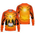 Witch Cauldron Halloween Golf Polo Shirt, Halloween Shirts For Men, Mens Golf Polo