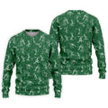 Stick Figure Golf Pose Shamrock Golf Shirt, St Patrick's Day Golf Tops For Men, Polo Shirts For Men