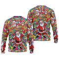 Funny Tropical Santa Christmas Polo Shirt, Mens Golf Polo, Christmas Shirts For Men