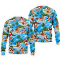 Funny Beach Surfer Jesus Hawaiian Golf Shirt, Mens Golf Polo, Printed Golf Shirts