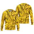 Realistic Banana Print Hawaiian Golf Shirt, Polo Shirts For Men, Mens Golf Apparel
