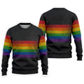 Pride Rainbow Flag Retro Golf Shirt, LGBTQ Month Polo Shirts For Men, Golf Shirts For Men