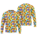 Watercolor Pineapple Tropical Pattern Design Hawaiian Golf Shirt, Golf Shirts For Men, Polo Shirts For Men
