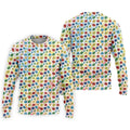 Autism Awareness Jigsaw Puzzle Pieces Rainbow Paint Splatter Men's Golf Shirt, Polo Shirts For Men