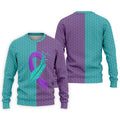 Suicide Prevention Ribbon Feather Birds Golf Polo Shirt, Mens Golf Polo, Mens Golf Apparel
