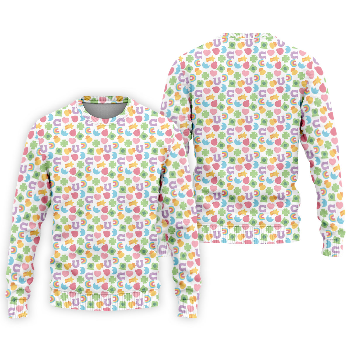 St Patrick's Day Lucky Charms White Golf Shirt, Cute Golf Outfit, Polo Shirts For Men, Golf Shirts For Men