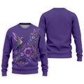 Purple Hummingbird Cancer Awareness Polo Shirt, Golf Shirts For Men, Mens Golf Apparel