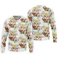 Surfing Santa Hawaiian Golf Shirt, Fun Men's Golf Polos, Christmas Golf Shirt, Golf Gift For Men