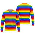 LGBT Rainbow Flag Golf Tops For Men, Pride Month Celebrate Golf Shirts For Men