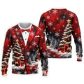 Tuxedo Tree Snowflakes Christmas Golf Shirt, Golf Shirts For Men, Mens Golf Apparel