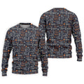 Funny Golf Bourbon Cigar Pattern Polo Shirt, Golf Polo Shirts For Men, Mens Golf Apparel