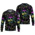 Back To 80's Neon Pattern Hawaiian Golf Shirt, Tropical Vibe Men's Funny Golf Shirts