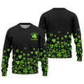 Shenanigans Coordinator Golf Ball Pattern St Patrick Day Black Golf Shirt, Golf Tops For Men, Golf Shirts For Men