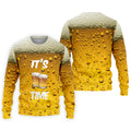 It's Time Golf And Beer Men's Funny Golf Shirts, Hawaiian Golf Shirt, Polo Shirts For Men