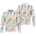 Cancer Sucks Multicolor Awareness Ribbon Polo Shirt, Mens Golf Polo, Printed Golf Shirts