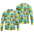Tropical Pineapple Skull Pattern Golf Shirt, Mens Golf Shirts, Hawaiian Golf Shirt, Golf Apparel For Men