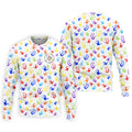 Accept Teach Understand Love Autism Awareness Colorful Handprint White Golf Shirt, Golf Shirts For Men