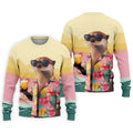 Funny Otter Tropical Theme Hawaiian Golf Shirt, Polo Shirts For Men, Golfing Apparel