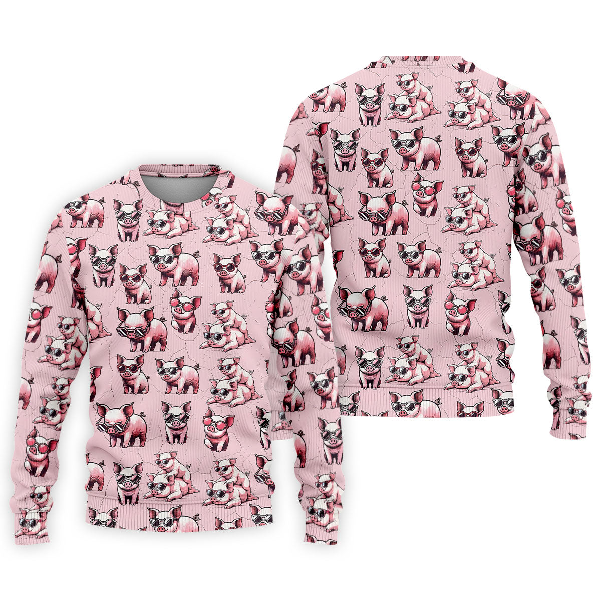 Cute Piglets Wearing Sunglasses Hawaiian Golf Polo, Golf Tops For Men, Funny Golf Shirt, Golfing Apparel