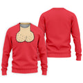 Red Funny Dickhead Faux Chest Golf Shirt, Golf Polo Shirts For Men, Mens Golf Apparel